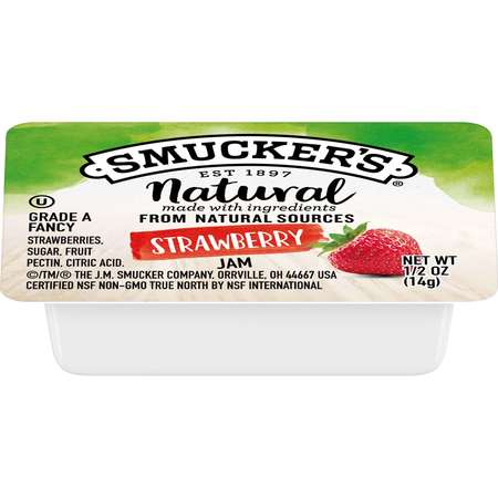 Smuckers Smucker's Natural Strawberry Jam .5 oz. Cup, PK200 5150008201